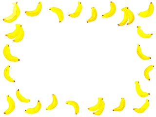 バナナの水彩フレーム
