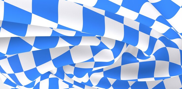 fine 3d image of classic waved bavaria flag..