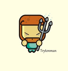 Triton, Mermaind men, Neptun  © Magorzata