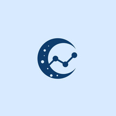 moon data logo or moon icon