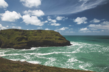 Tintagel, Cornwall, UK Coastline