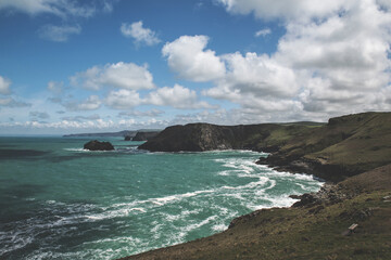 Tintagel, Cornwall, UK Coastline