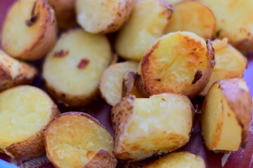 Close up of homemade fried potatoes