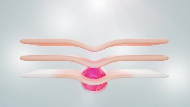 Serum vitamin through the skin layer to repair wrinkles and reduce saggy skin of the skin cell. Skin repair Concept. 3d rendering.