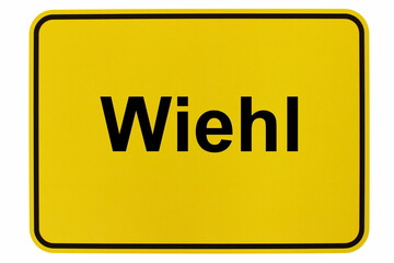 Illustration eines Ortsschildes der Stadt Wiehl