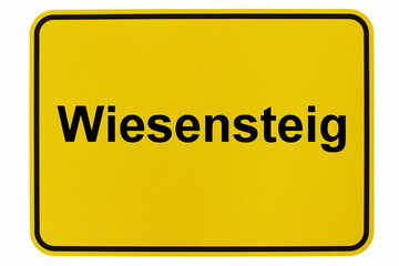 Illustration eines Ortsschildes der Stadt Wiesensteig
