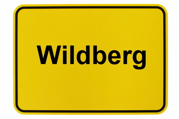 Illustration eines Ortsschildes der Stadt Wildberg