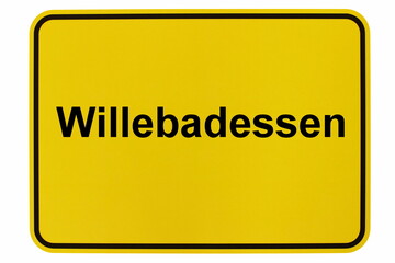 Illustration eines Ortsschildes der Stadt Willebadessen