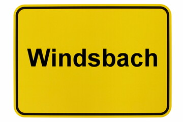 Illustration eines Ortsschildes der Stadt Windsbach