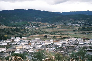 Fototapeta na wymiar the village in the mountains