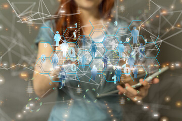 Business intelligence analyst dashboard on virtual