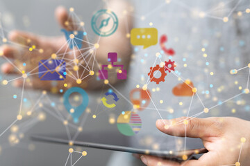 conference Digital Network and data concept 3d