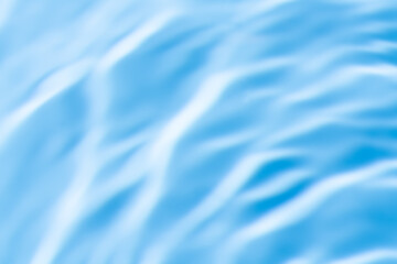 Blurred background of rippled pattern of clean water in a blue.