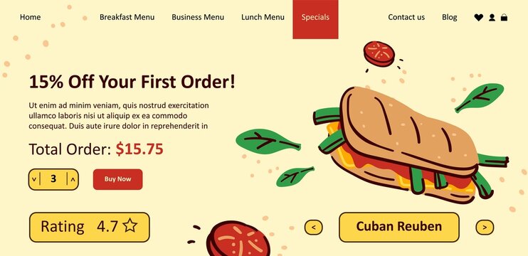 Discount For Your First Order In Restaurant Web