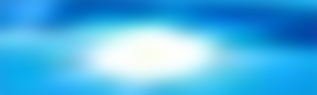 Wide colorful gradient webpage desktop background light blue. Editable blurred illustration for the backdrop of the banner, poster, business presentation, book cover, advertisement or website blue..