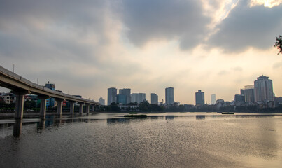Fototapeta premium Dong Da Lake in Hanoi, Vietnam.