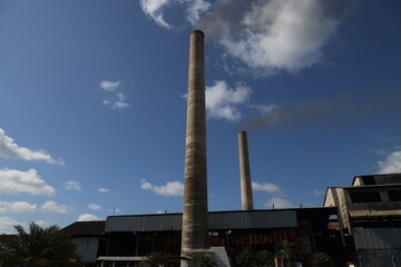 Fototapeta premium The chimneys of a sugar factory in the Vally de los Ingenios, Cuba
