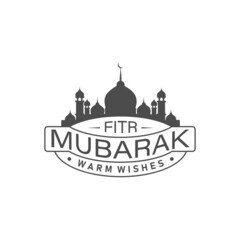 Eid-ul Fitr vintage logo template is a luxury logo that is suitable for your business, stationery design, social media kit, decoration and covering on the wall background, etc.