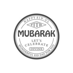 Fototapeta na wymiar Eid-ul Fitr vintage logo template is a luxury logo that is suitable for your business, stationery design, social media kit, decoration and covering on the wall background, etc.