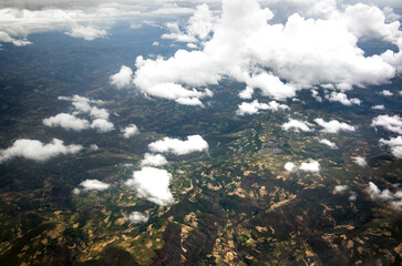 Ethiopia Highland, Areal Footage from Plane