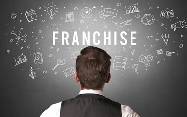 Rear view of a businessman