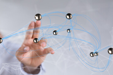 conference Digital Network and data concept 3d