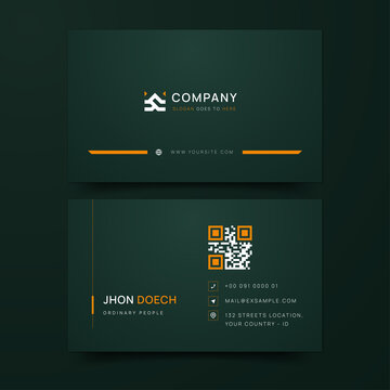 Modern And Trendy Green Business Card Template