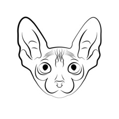 Sphinx cat. Logo with beautiful cat .