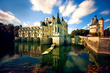 castle of cenoncheau in loire region
