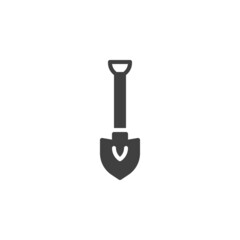 Short shovel vector icon