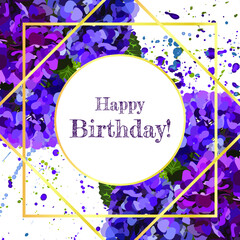Happy Birthday! - card. Vector stock illustration eps10.