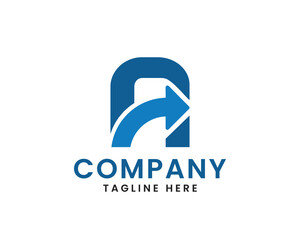 initial letter A modern logo design company