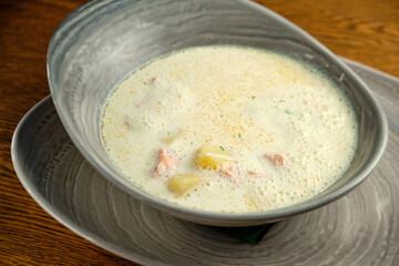 Homemade chicken soup with noodles