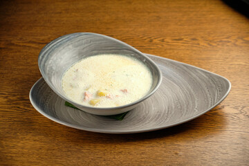 Homemade chicken soup with noodles