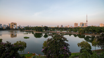 Fototapeta na wymiar Ba Mau Lake in Hanoi, Vietnam