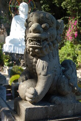 dragon statue in ancient park vietnam