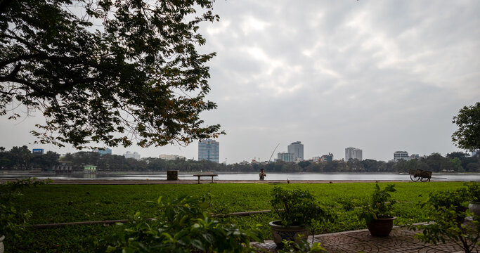 Park in Hanoi, Vietnam