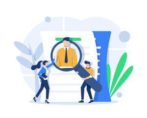 Business Finance employer Searching worker announcement magnifying glass