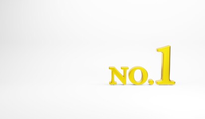 白い背景に金色のNO.1という文字。
