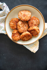 cutlet meat pork, beef, chicken fresh meal food snack homrmade on the table copy space food background