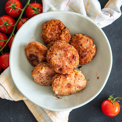 cutlet meat pork, beef, chicken fresh meal food snack homrmade on the table copy space food background