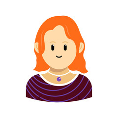 Modern Girl Avatar portraits. Business people diverse faces, man and woman persons, team group and employee, Vector isolated characters in outline style.