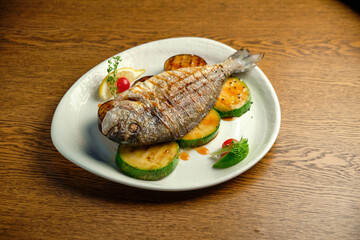 Fried dorado fish
