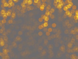 Illustration with copyspace, golden glitter on gray background with space for text