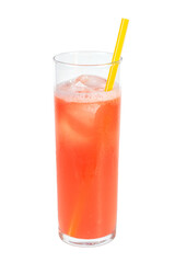 tropical cocktail isolated on white background