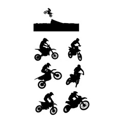 silhouette of a biker