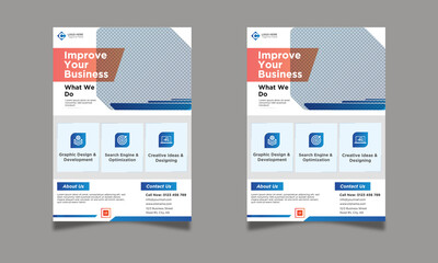 Improve Your Business Gradient flyer template vector