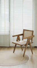 wooden chair in the room