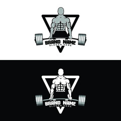 powerful weightlifter deadlifting heavy weights. Vector illustration.