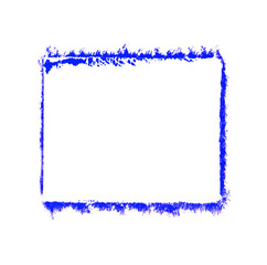 Pinselrahmen in blau als leere grunge Umrandung